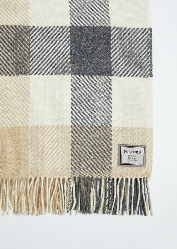 Foxford Classic Dublin Check Merino Throw