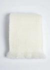 Foxford Off White Mohair Throw