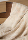 Foxford Merino Throw | Camel & White