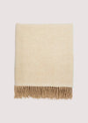 Foxford Merino Throw | Camel & White