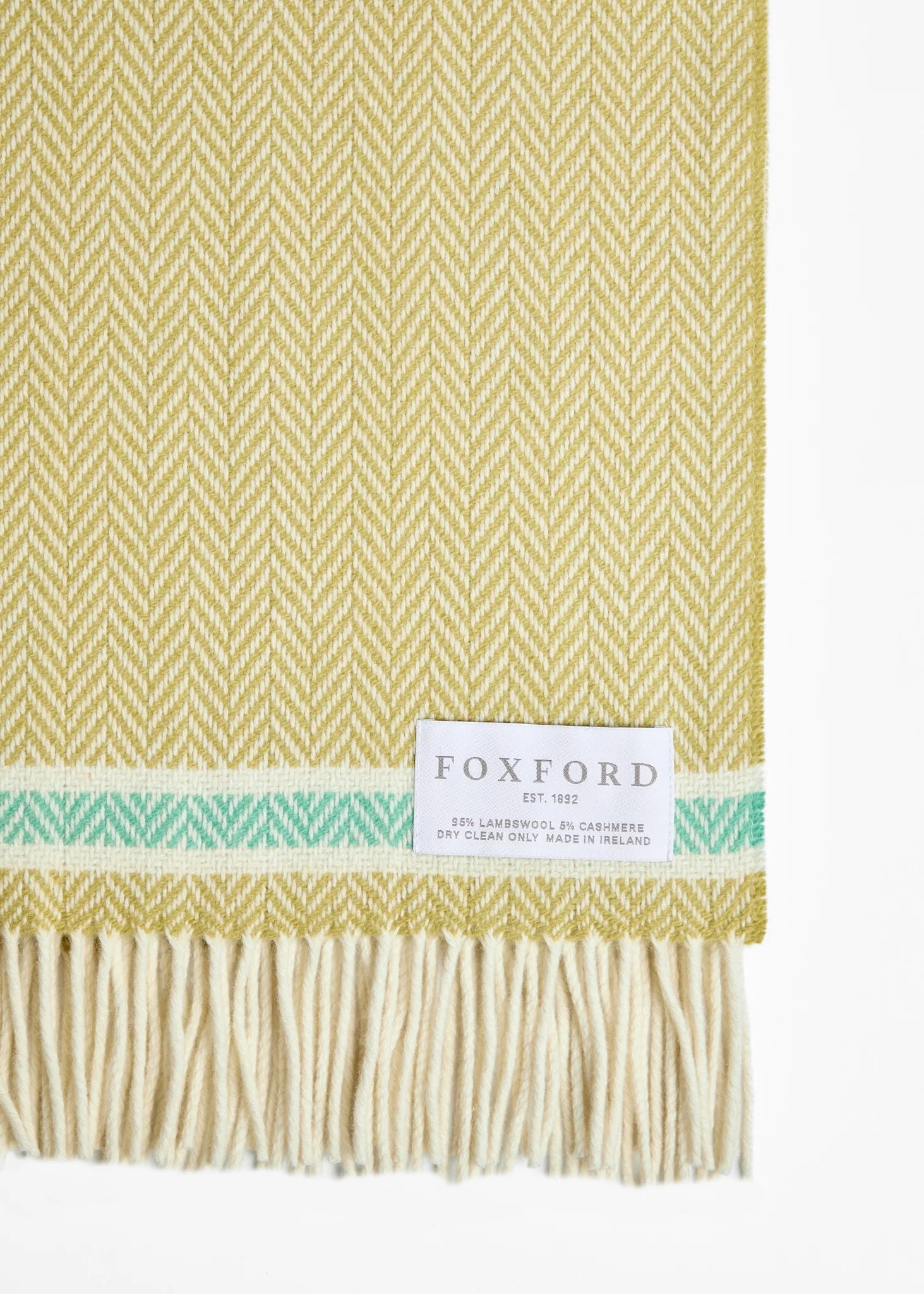 Foxford Cashmere and Lambswool Throw | Silver Strand