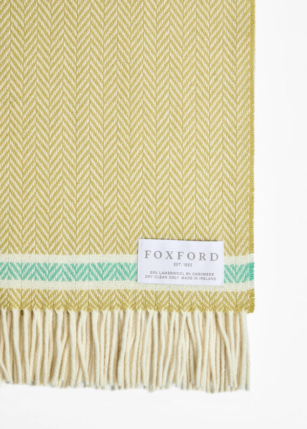 Foxford Cashmere and Lambswool Throw | Silver Strand