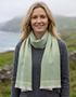 Foxford Blanket Edge Green Extra-Fine Merino Scarf