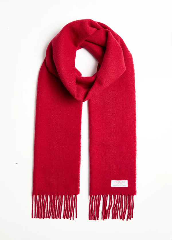 Foxford Lambswool Scarf | Red