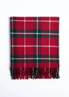 Foxford Lambswool Throw | Ashford Green Check