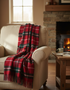 Foxford Lambswool Throw | Ashford Green Check