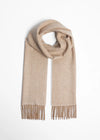 Foxford Lambswool Scarf | Camel Herringbone