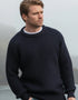 Fisherman Rib Crew Neck Sweater | Navy