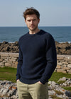 Fisherman Rib Merino Sweater | Navy