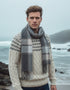 Foxford Lambswool Scarf | Grey Check
