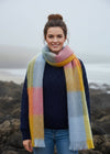 Foxford Giant Mohair Scarf | Blue Gold