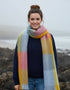 Foxford Giant Mohair Scarf | Blue Gold