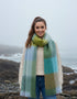 Foxford Giant Mohair Scarf | Blue Green