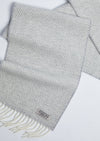 Foxford Pearl Grey & White Cashmere Scarf