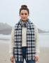 Foxford Giant Merino Scarf | Charcoal Check