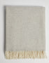 Foxford Cashmere Throw | Grey Herringbone
