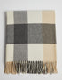 Foxford Lambswool Throw | Charcoal Grey Check