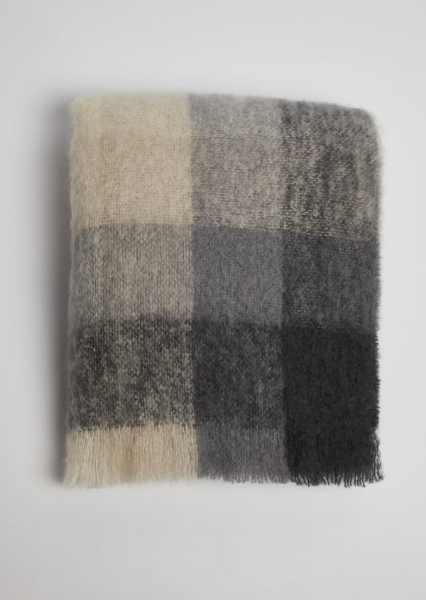 Foxford Classic Check Mohair Throw