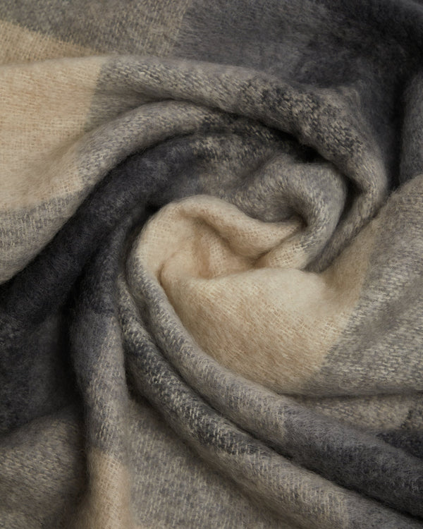 Foxford Classic Check Mohair Throw