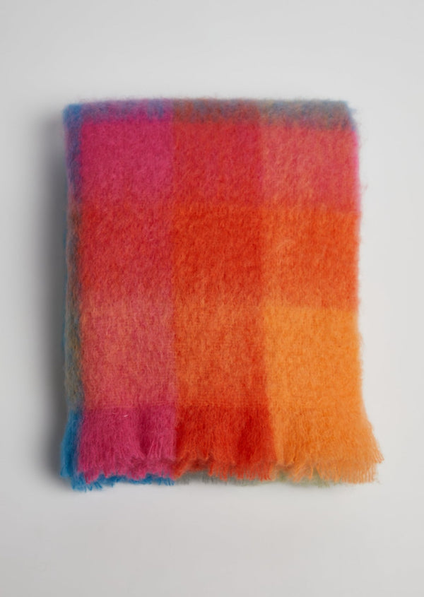 Foxford Colour Block Mohair Throw