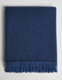 Foxford Cashmere Lambswool Throw | Blue Herringbone