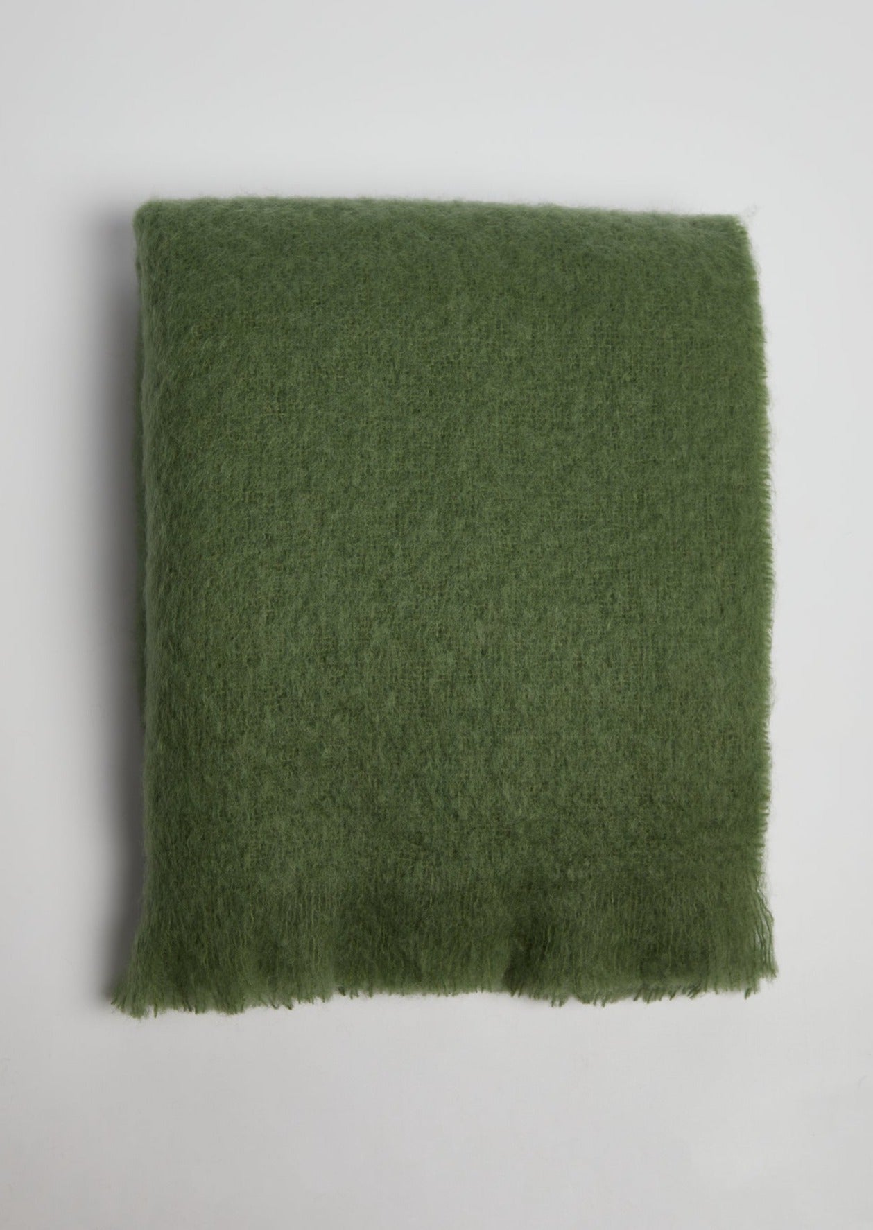 Foxford Dunloe Mohair Throw Sage Green