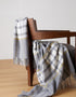 Foxford Lambswool Throw | Grey White Yellow