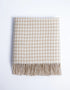 Foxford Fawn Gingham Lambswool Baby Blanket
