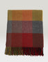 Foxford Lambswool Throw | Green Red Block