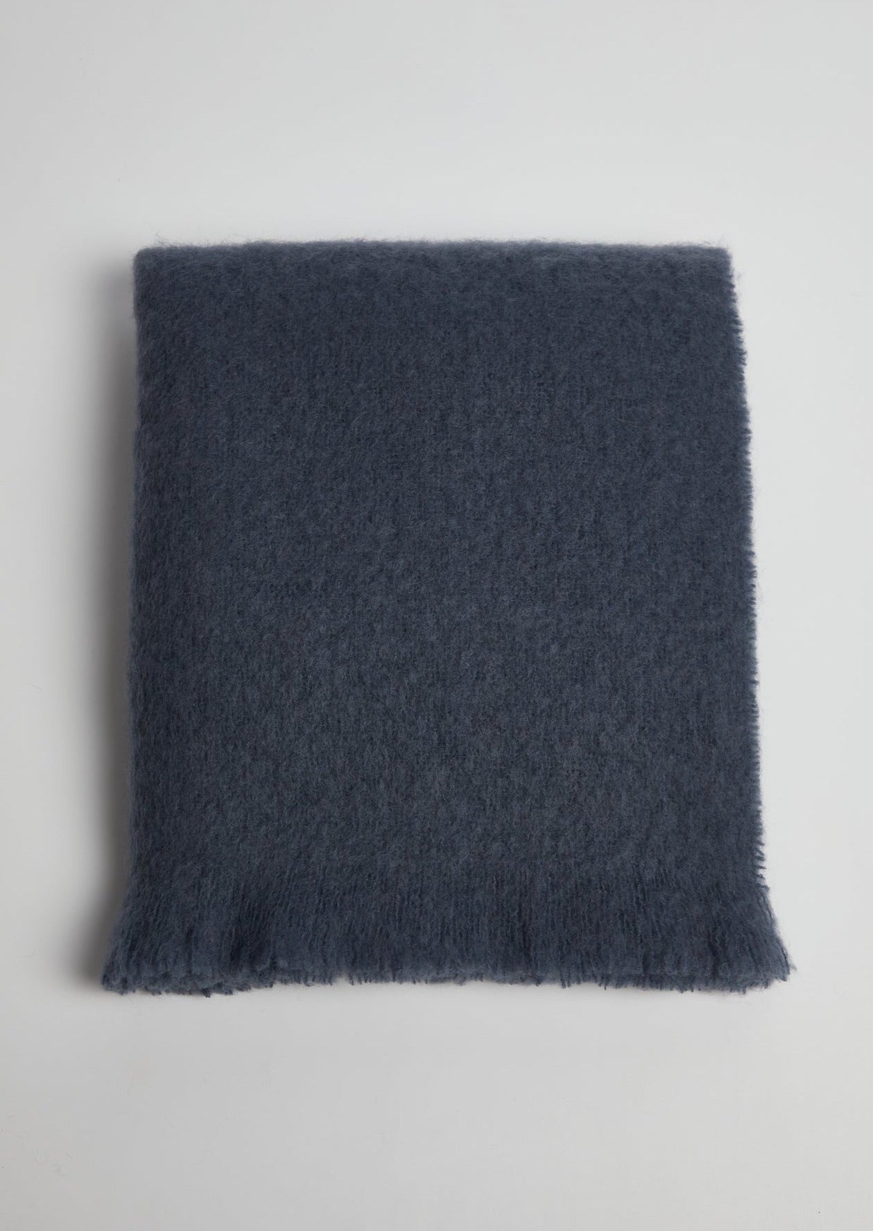 Foxford Hauge Blue Mohair Throw