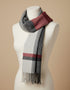 Foxford Aubergine Block Stripe Lambswool Scarf