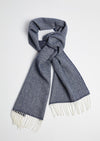 Foxford Navy Herringbone Scarf