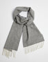 Foxford Lambswool Scarf | Grey Herringbone