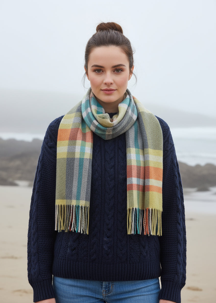 Foxford Brights Warp Weft Stripe Scarf