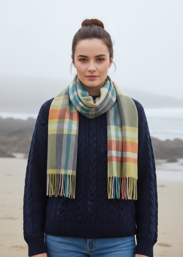 Foxford Brights Warp Weft Stripe Scarf
