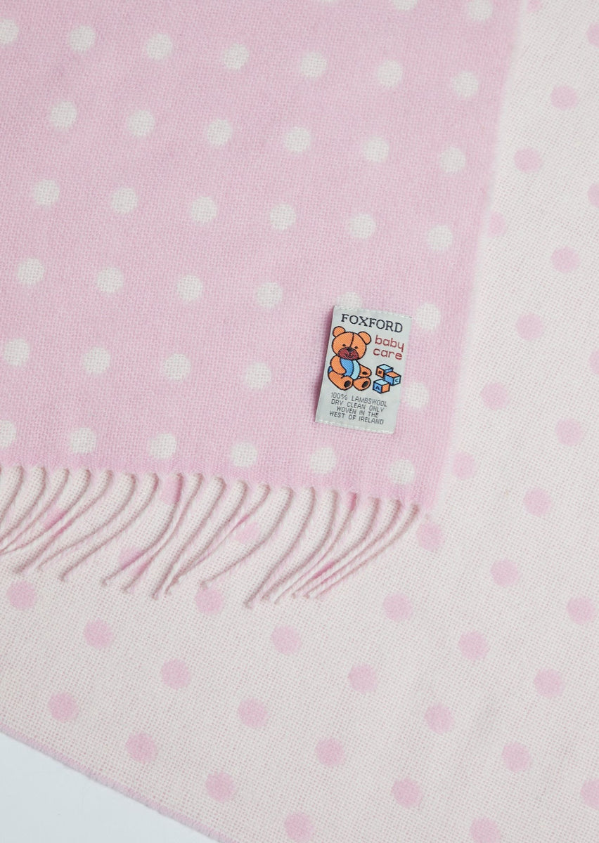 Foxford Pink Spot Baby Blanket Skellig Gift Store