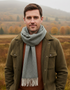 Foxford Lambswool Scarf | Mallard Green