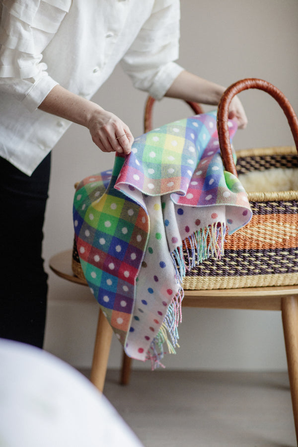 Foxford Multi Color Spot Baby Blanket