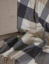 Foxford Lambswool Throw | Charcoal Grey Check