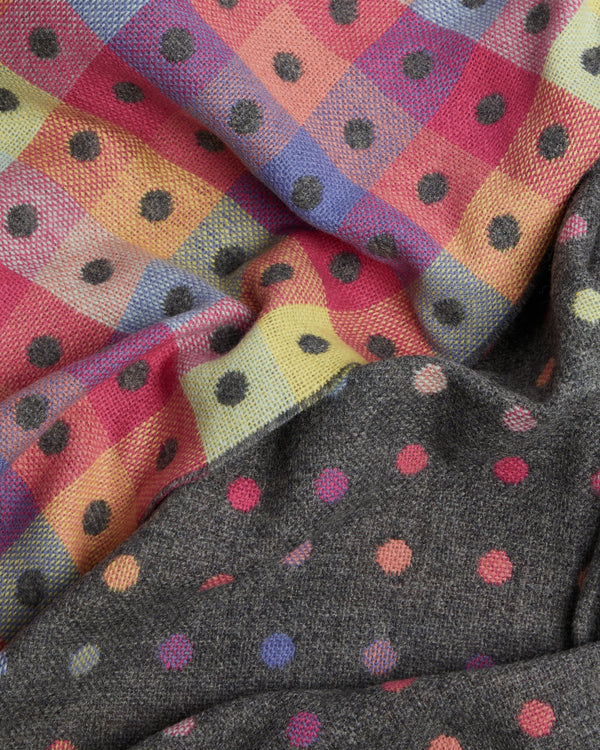 Foxford Grey Rainbow Throw