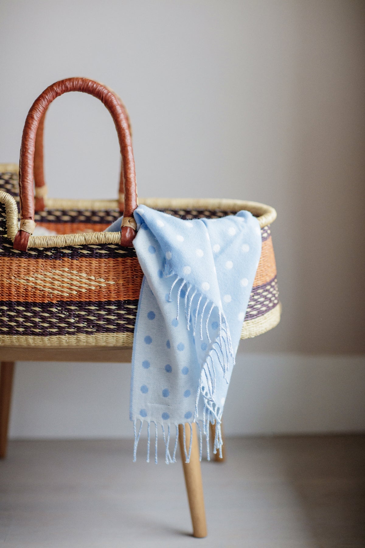 Foxford Blue Spot Baby Blanket