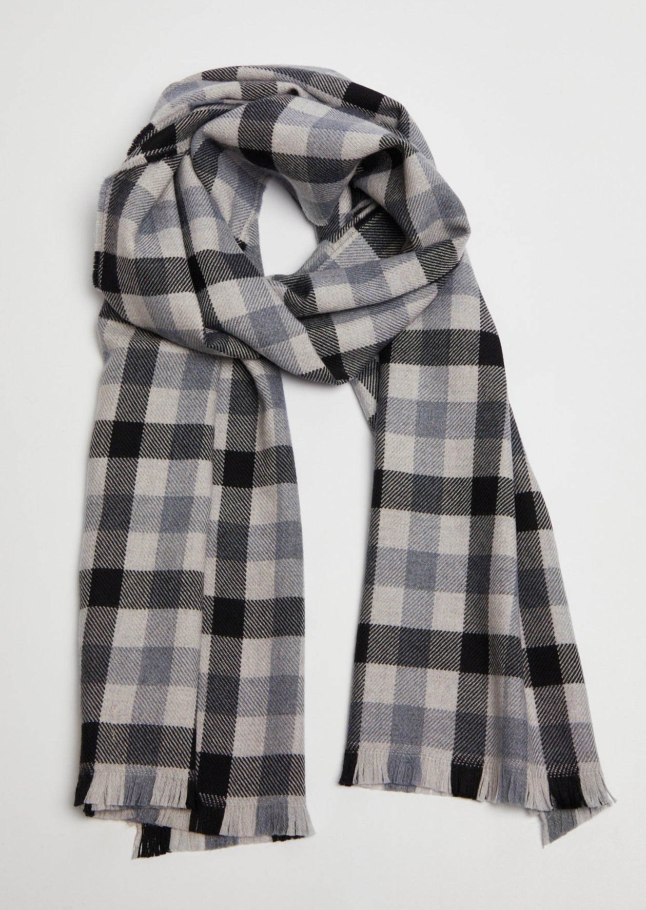 Foxford Check Merino Wool Giant Scarf