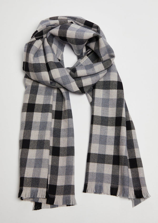 Foxford Check Merino Wool Giant Scarf