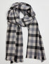 Foxford Giant Merino Scarf | Charcoal Check