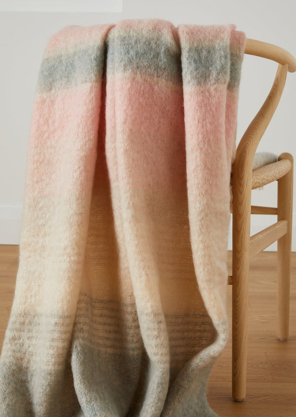 Foxford Neutrals Ombre Mohair Throw