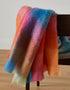 Plaid en mohair à blocs de couleur Foxford
