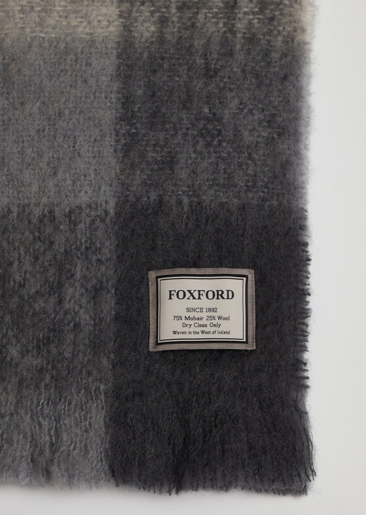 Foxford Classic Check Mohair Throw