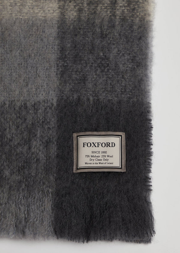 Foxford Classic Check Mohair Throw