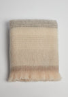 Foxford Gray Cream Mohair Blanket