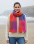 Foxford Giant Mohair Scarf | Pink Red